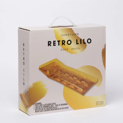 Materac basenowy Retro Disco Gold SUNNYLiFE - chemiabasenowa.pl