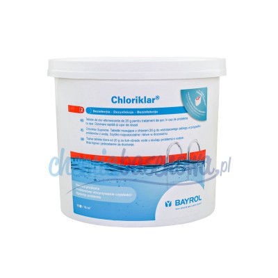 Chloriklar 5 kg Bayrol chlor do basenu małe tabletki