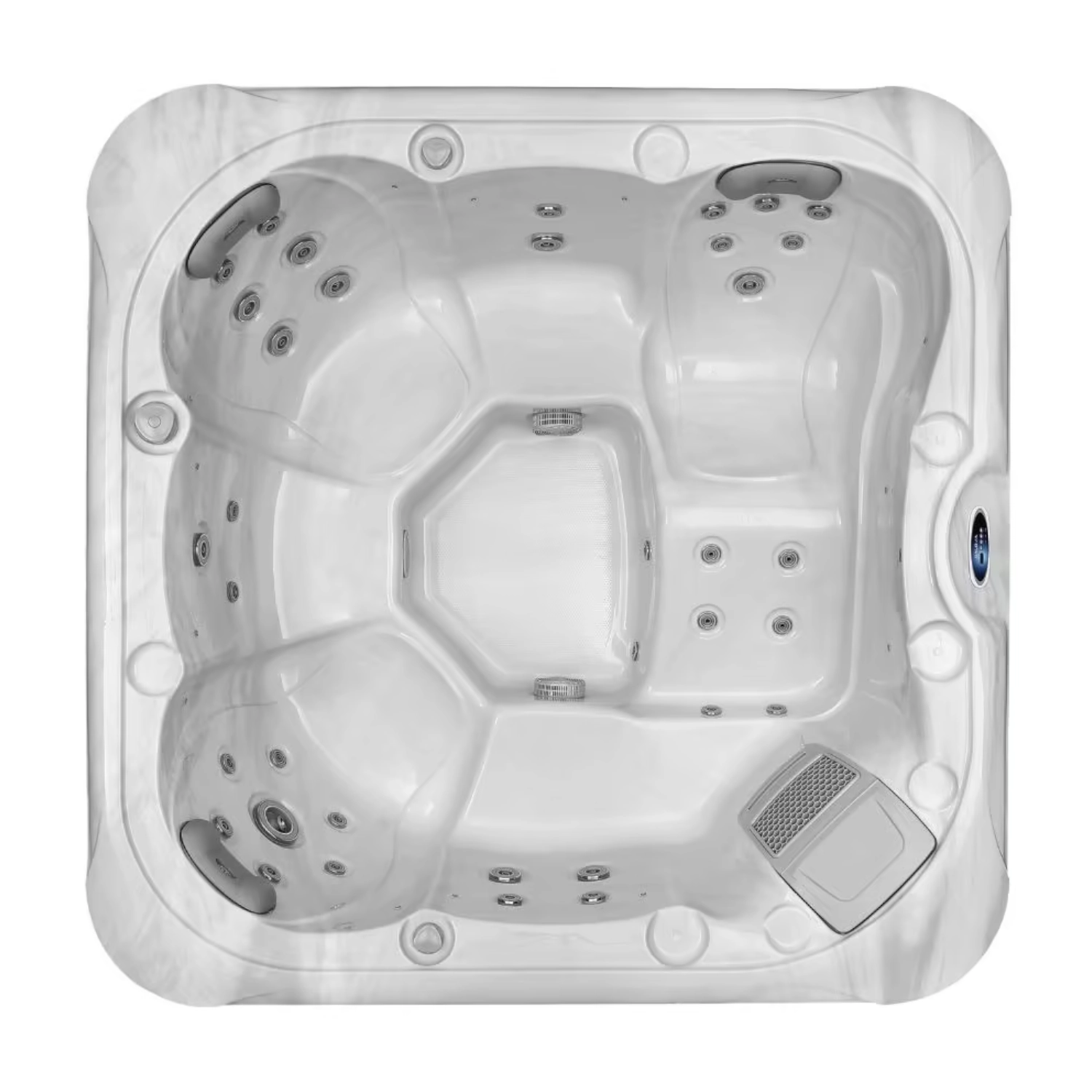 Wanna Spa Easy S30 widok z góry z siedziskami i dyszami hydromasażu