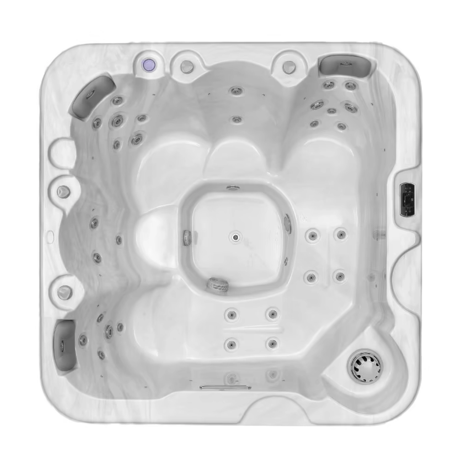 Wanna Spa Easy S40 widok z góry z siedziskami i dyszami hydromasażu