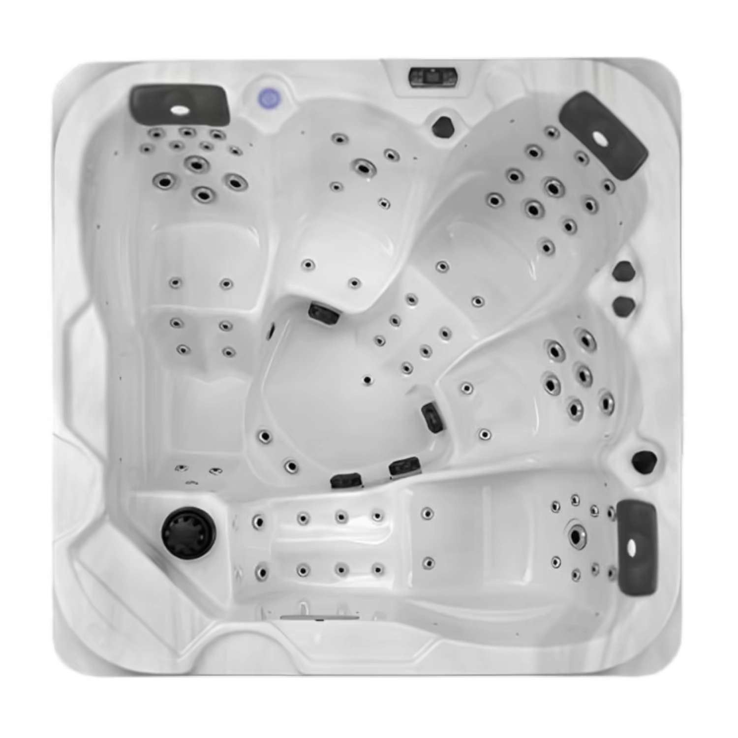 Wanna Spa Easy S50 widok z góry z siedziskami i dyszami hydromasażu