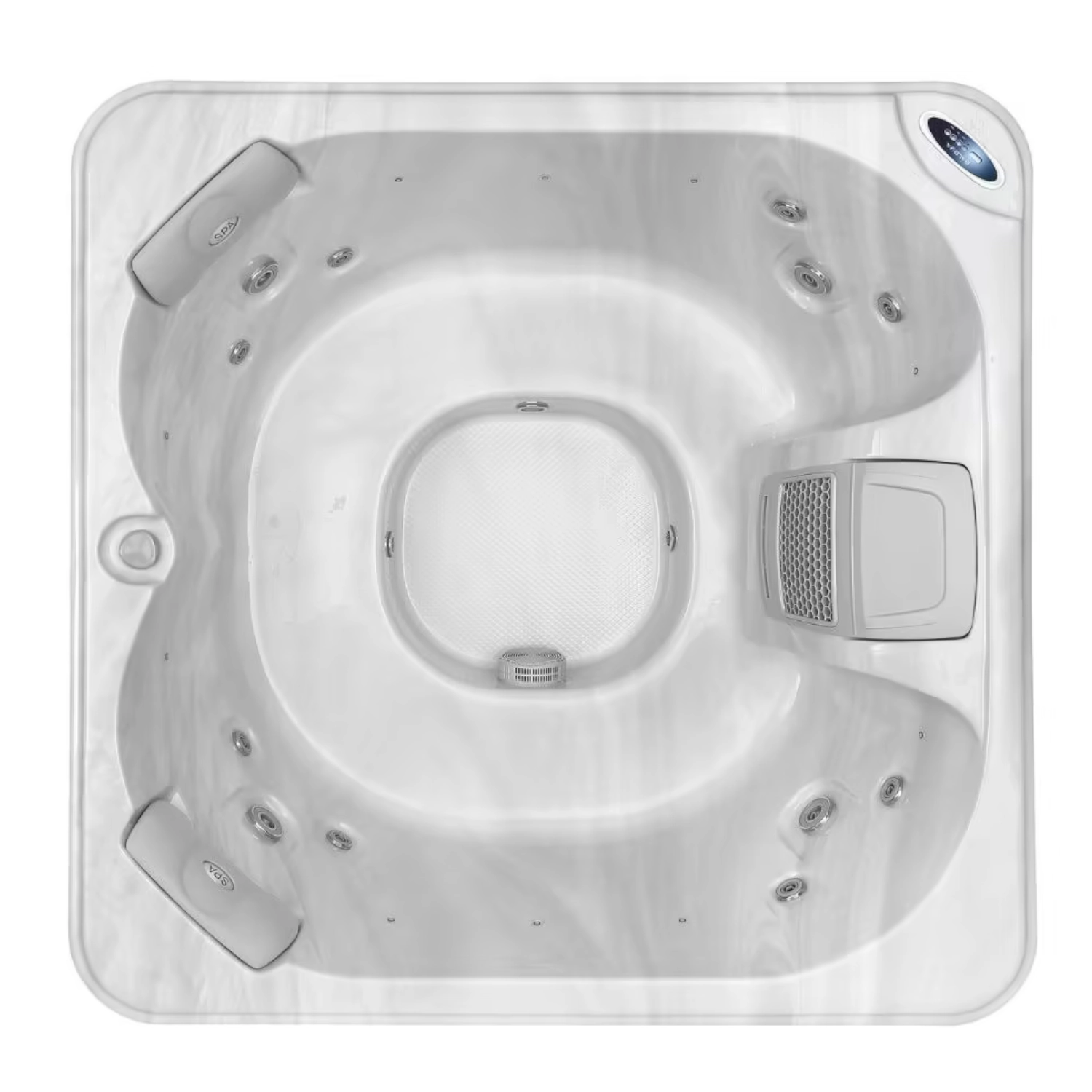 Wanna Spa Easy S10 widok z góry z siedziskami i dyszami hydromasażu