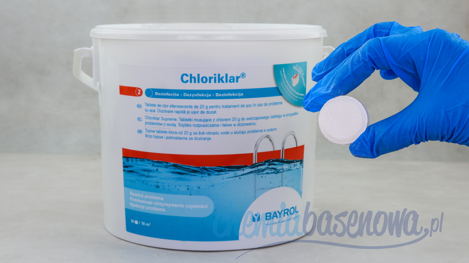 chloriklar chlor do basenu małe tabletki