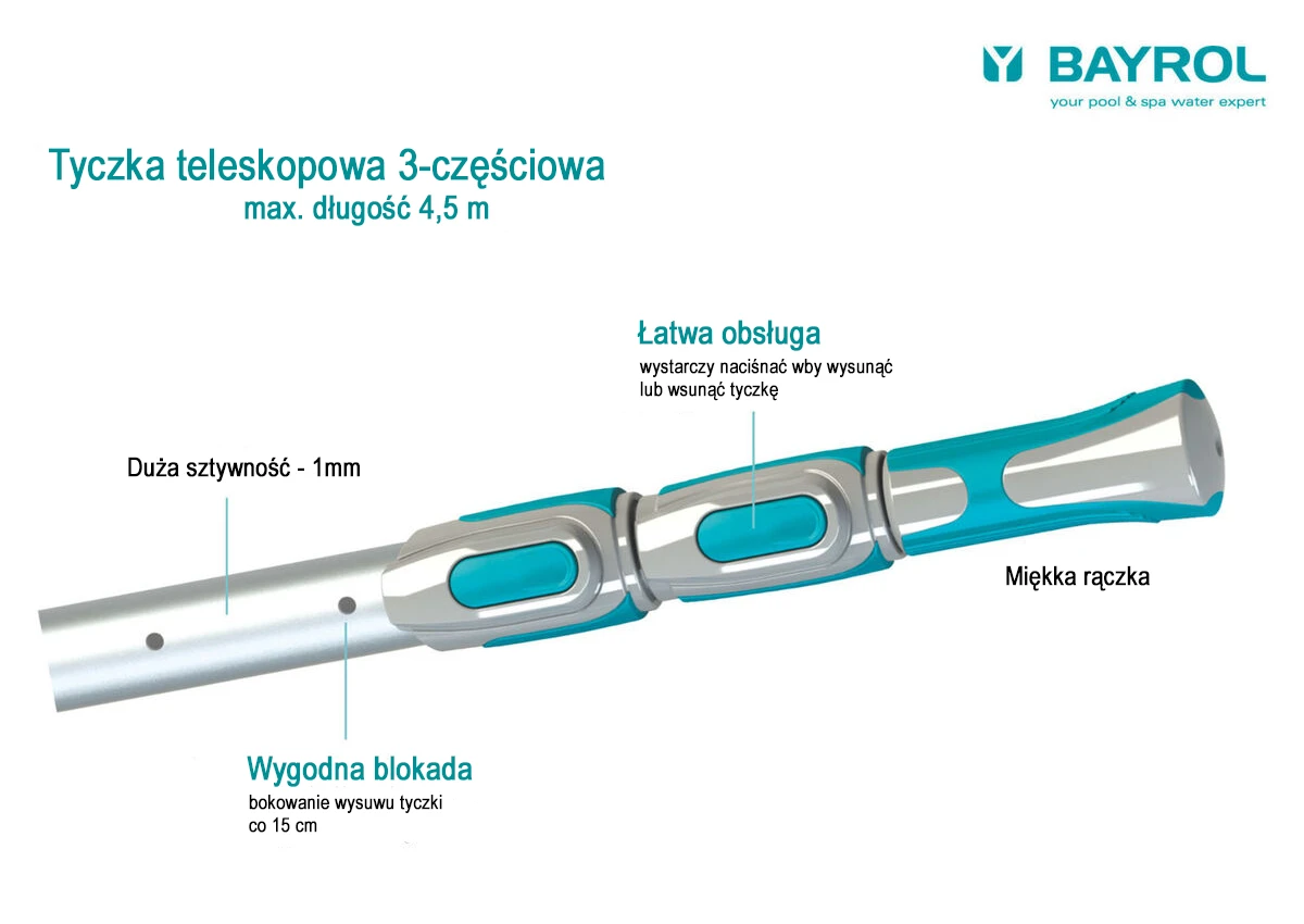 tyczka teleskopowa Bayrol zalety