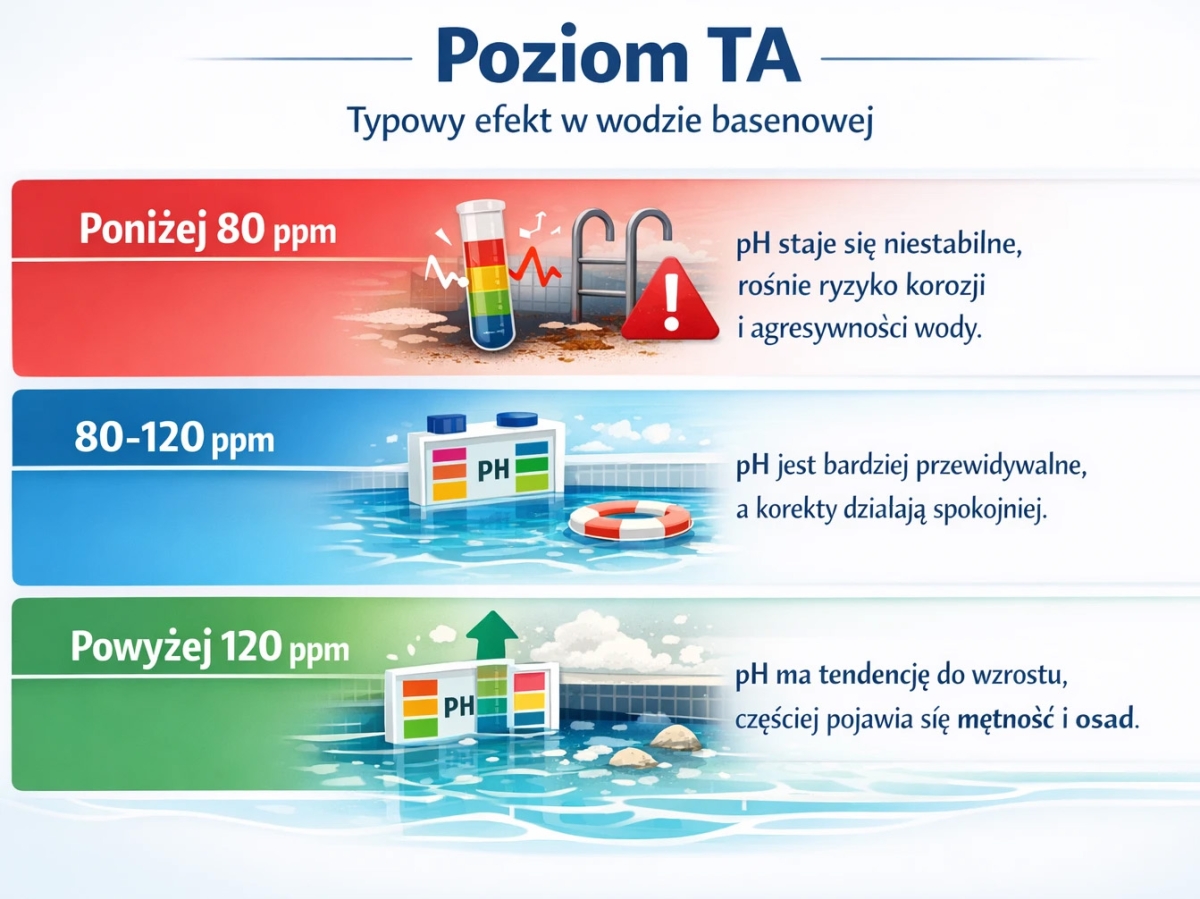 poziom alkaliczności w wodzie basenowej